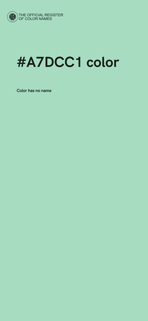 #A7DCC1 color image