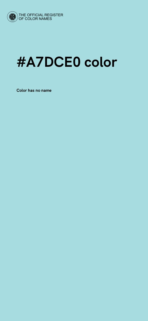 #A7DCE0 color image