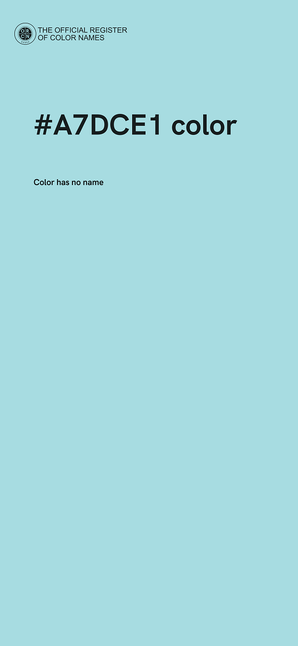 #A7DCE1 color image