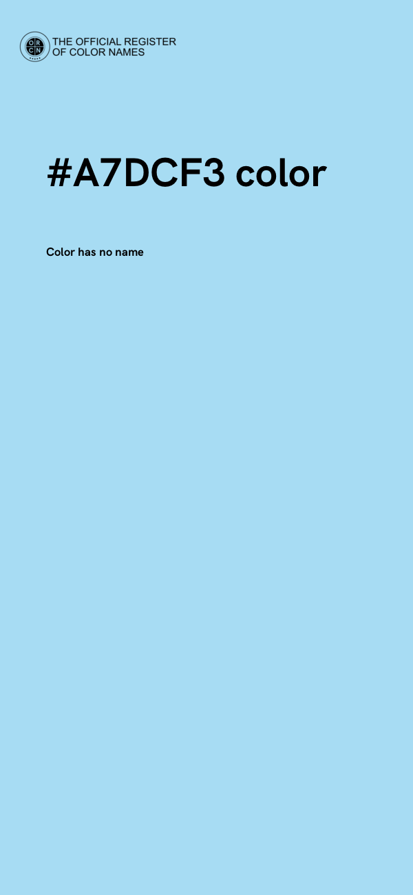 #A7DCF3 color image