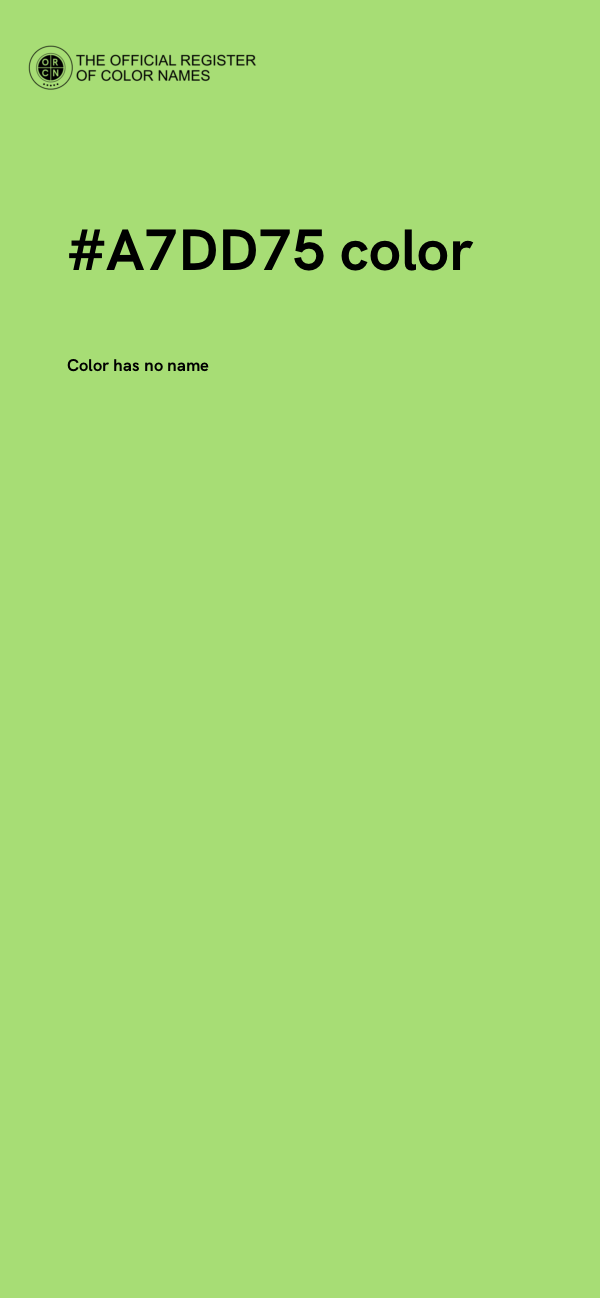 #A7DD75 color image