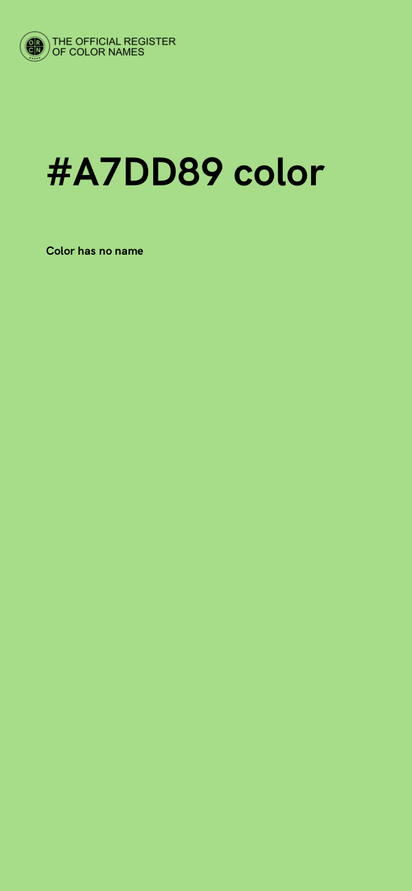 #A7DD89 color image