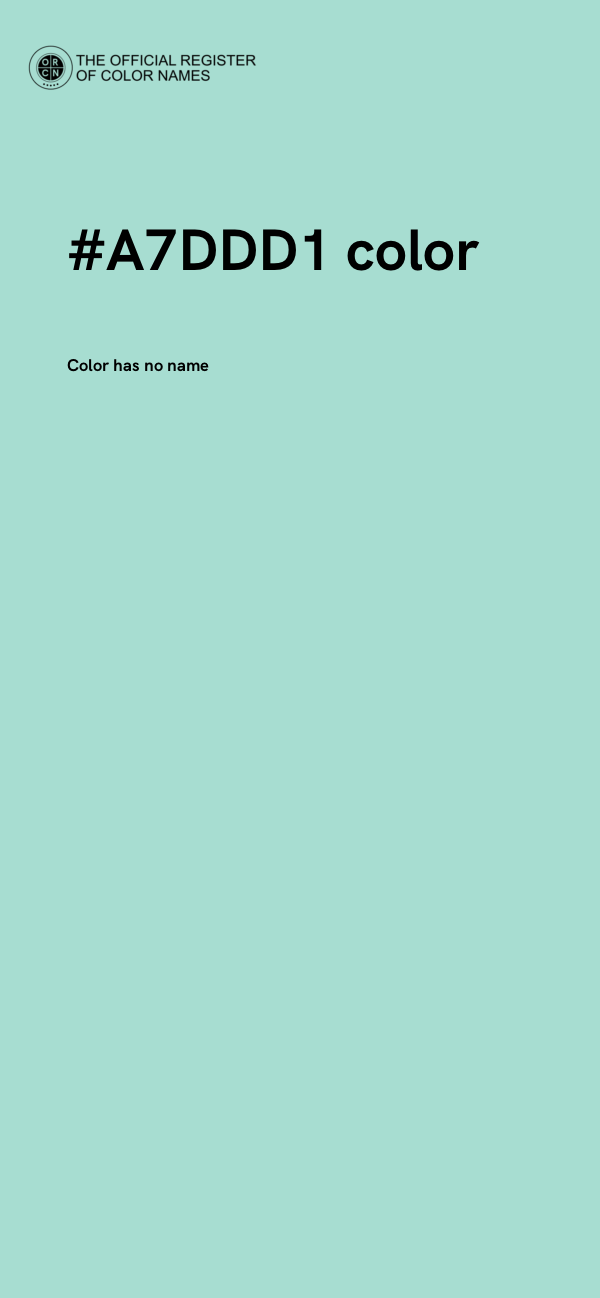 #A7DDD1 color image