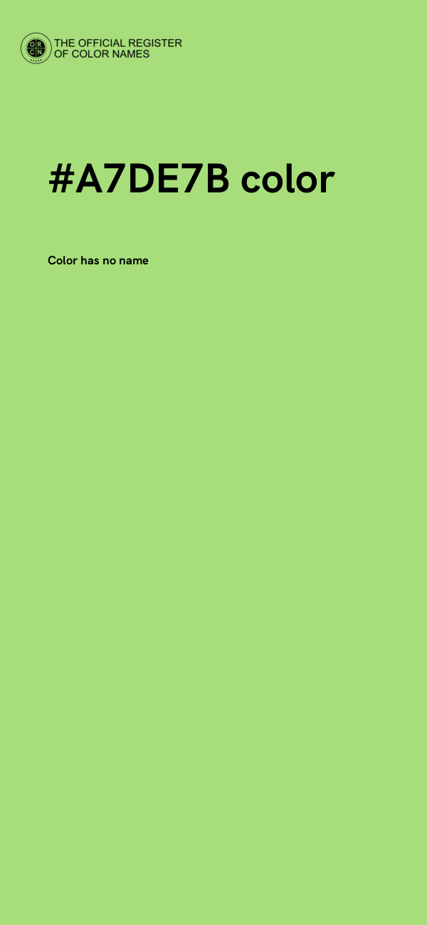 #A7DE7B color image