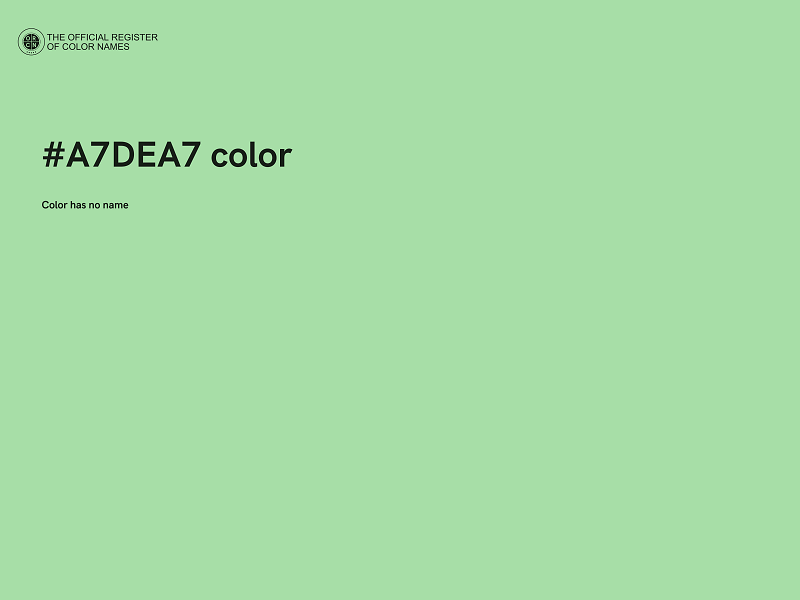 #A7DEA7 color image