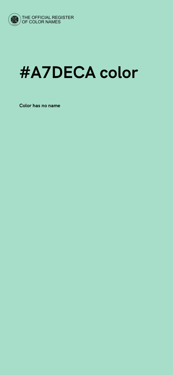 #A7DECA color image