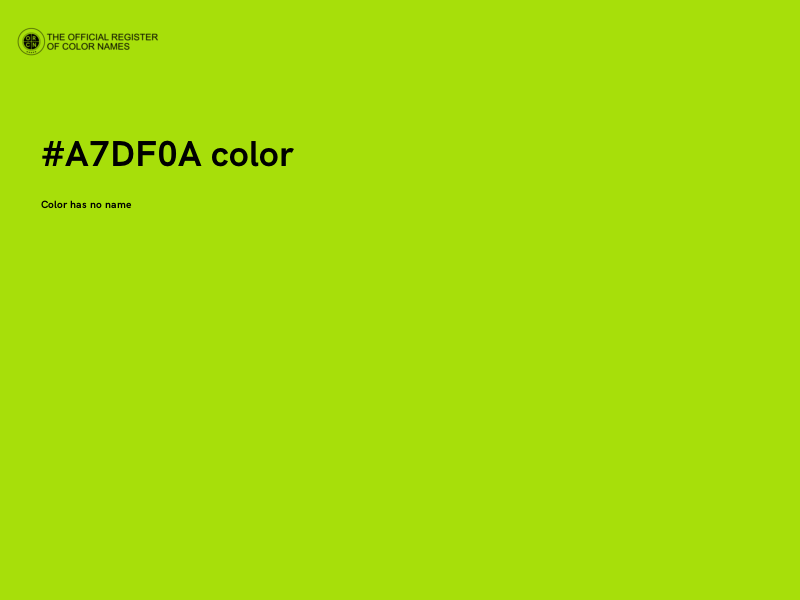 #A7DF0A color image