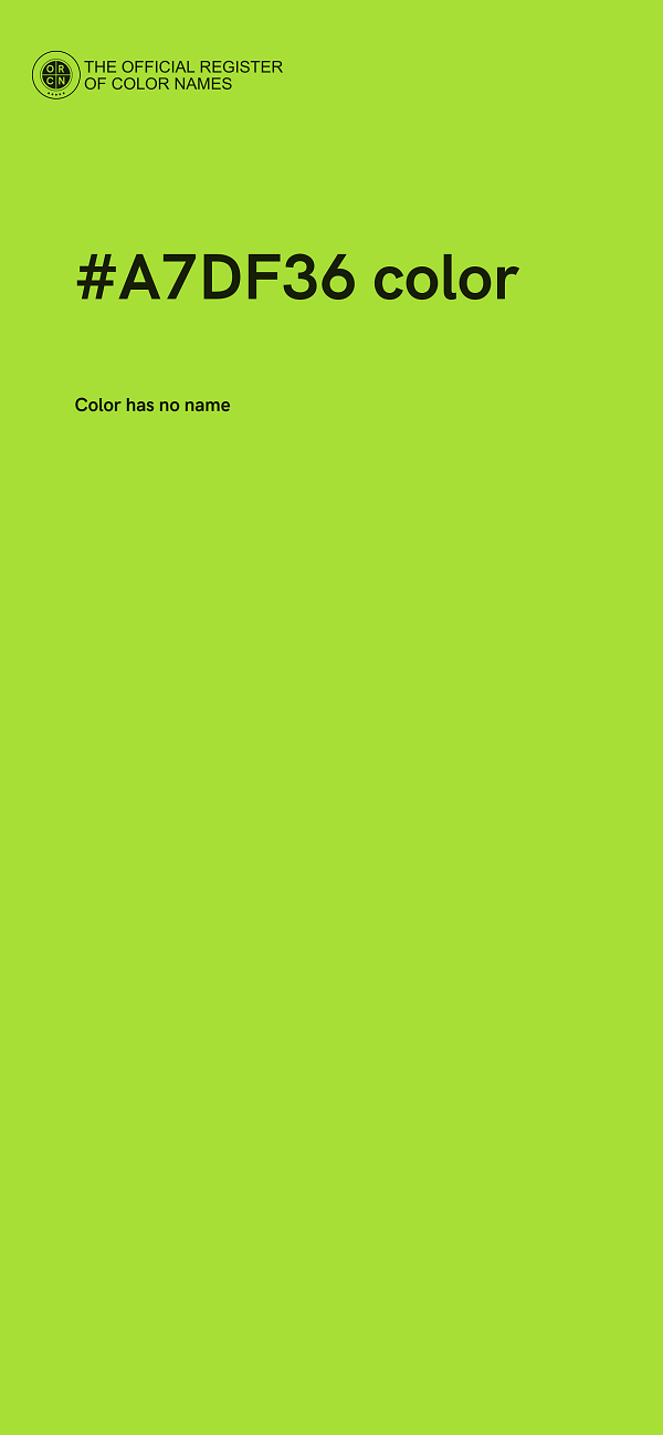 #A7DF36 color image