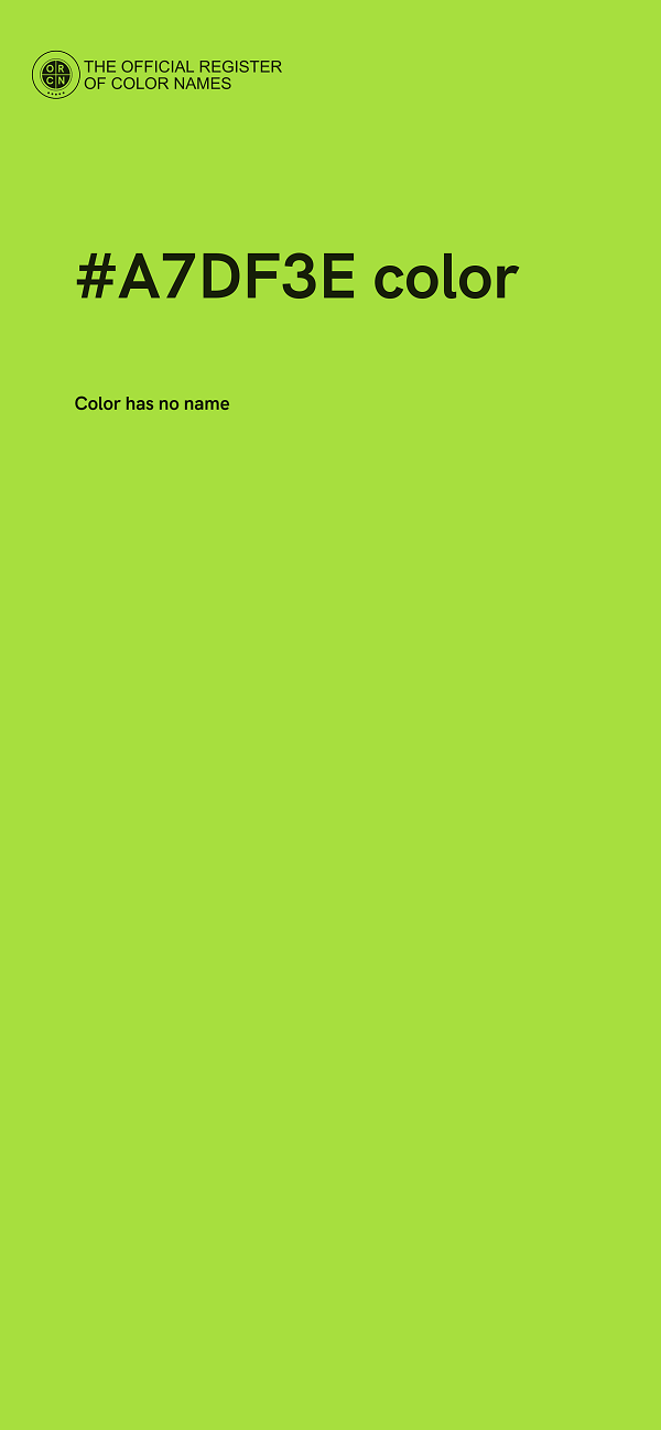 #A7DF3E color image