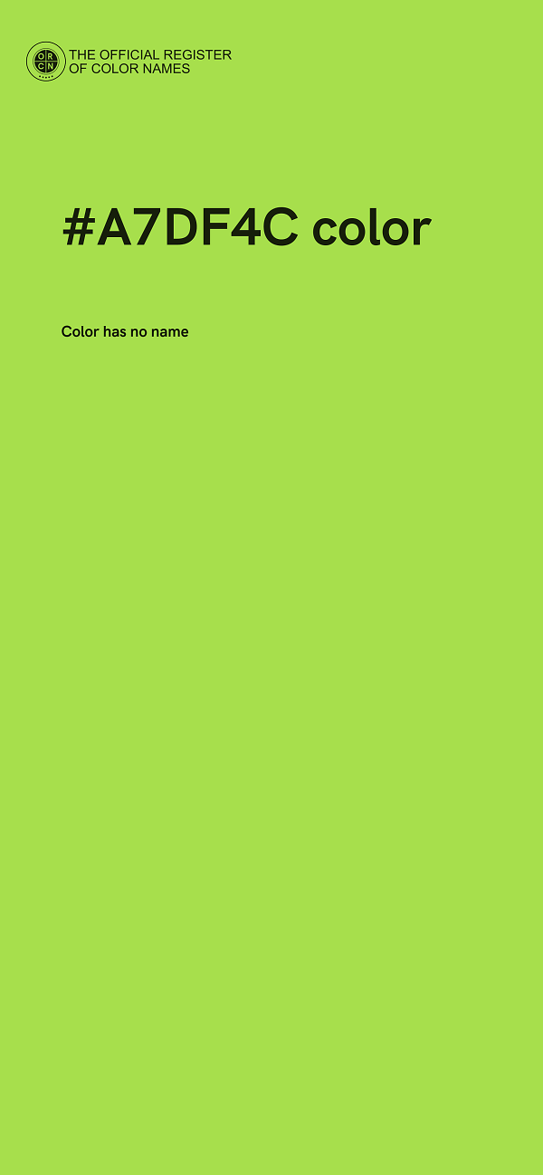 #A7DF4C color image