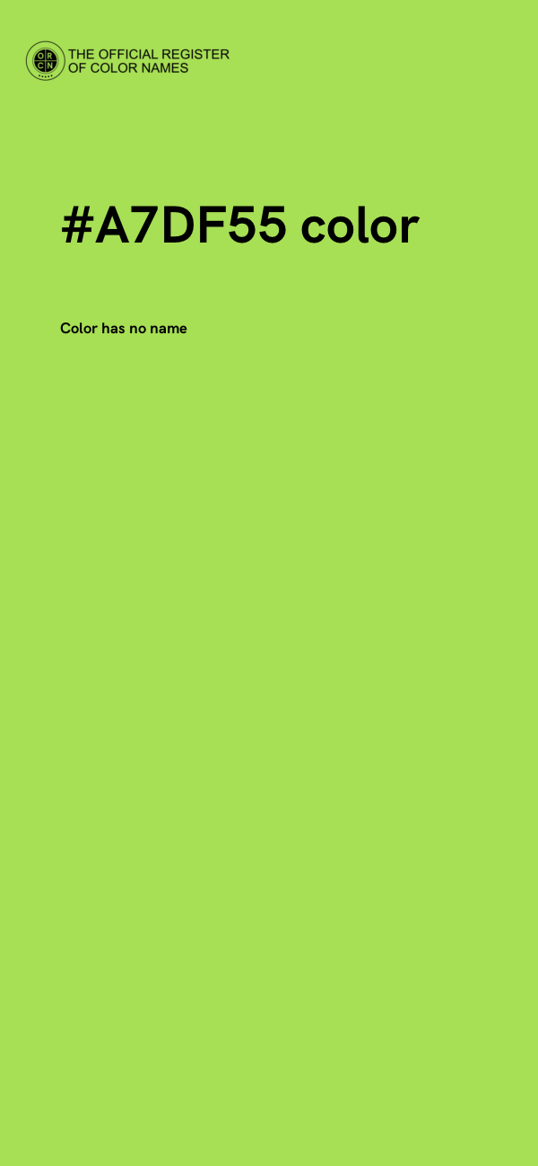 #A7DF55 color image