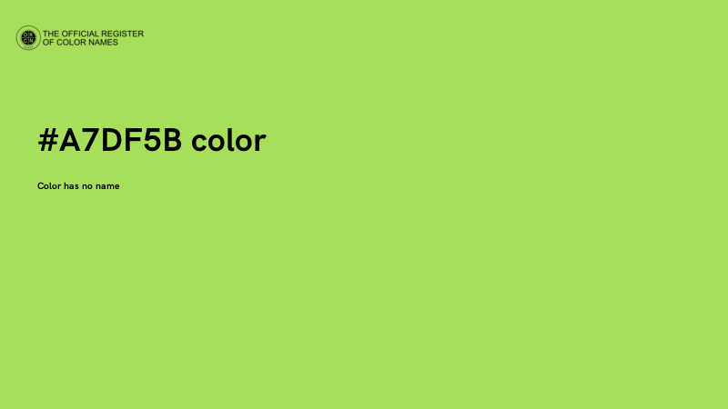 #A7DF5B color image