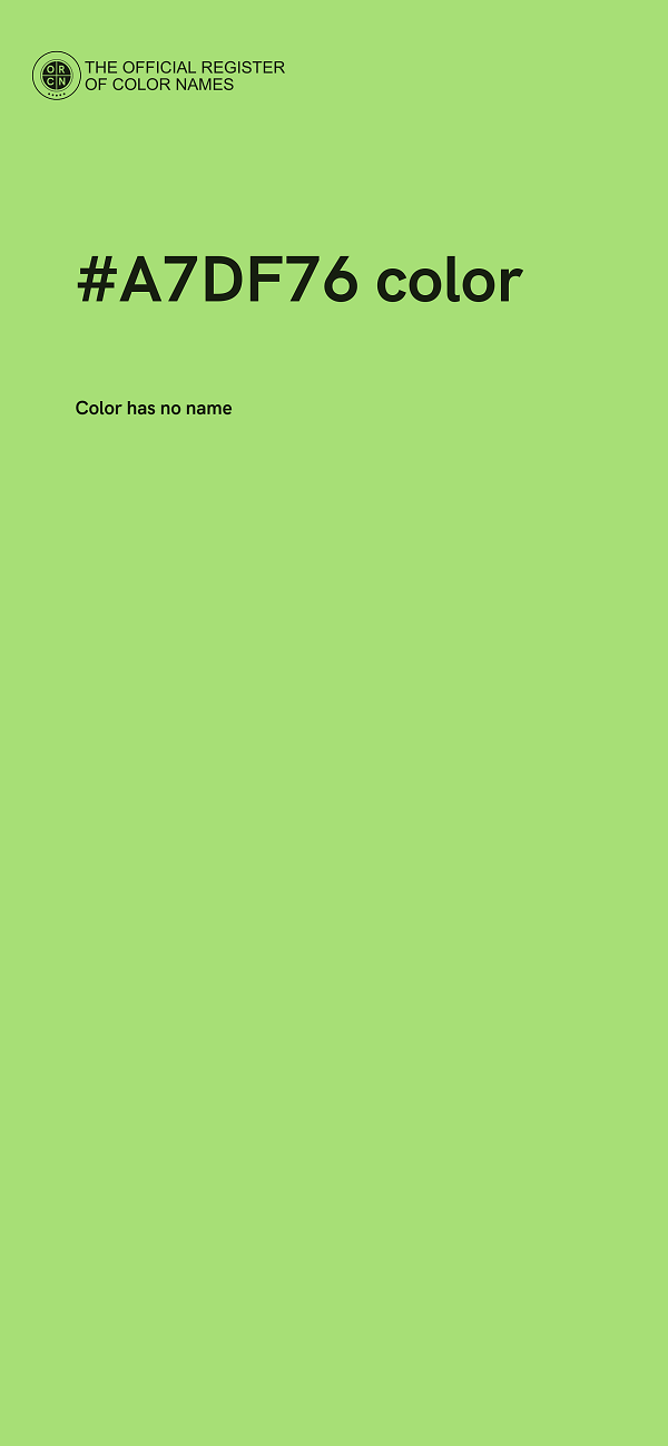 #A7DF76 color image