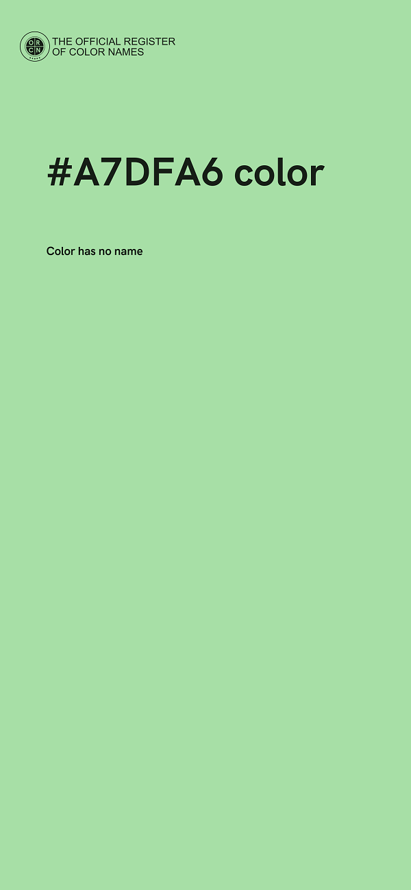 #A7DFA6 color image