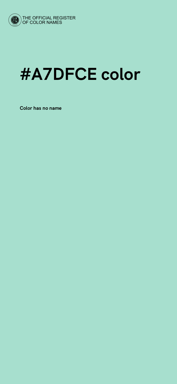 #A7DFCE color image