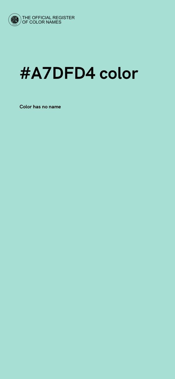 #A7DFD4 color image