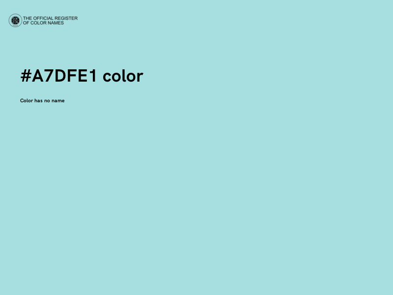 #A7DFE1 color image