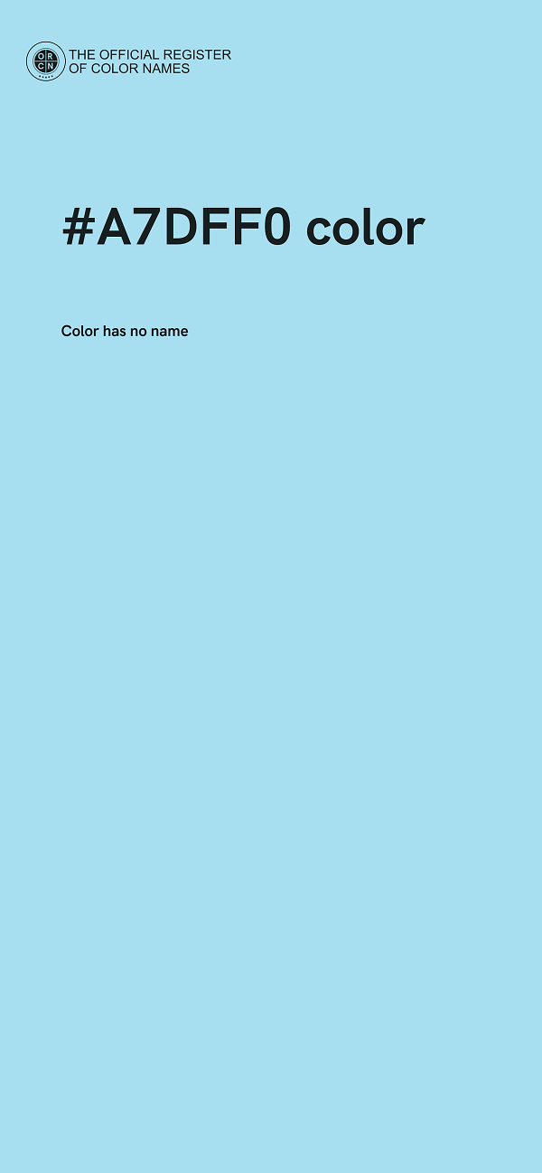 #A7DFF0 color image