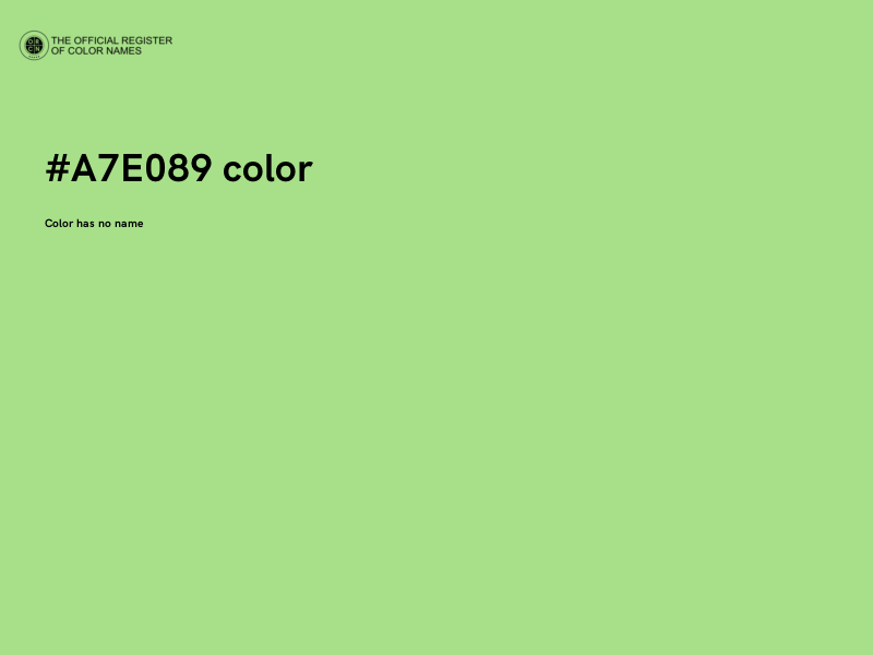 #A7E089 color image
