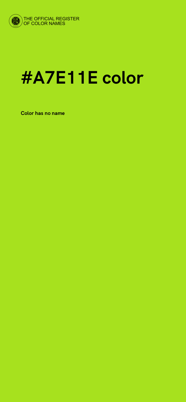#A7E11E color image