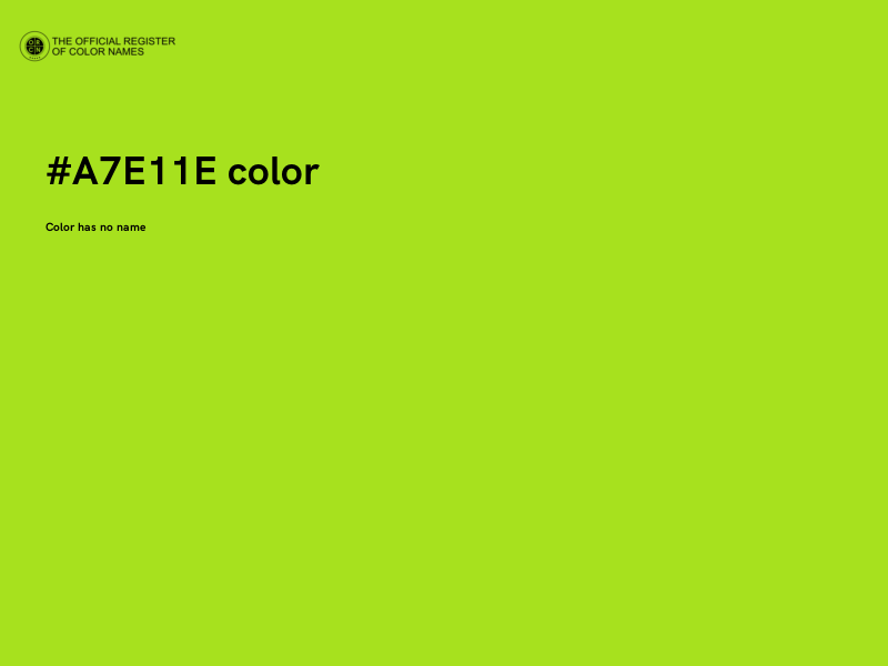 #A7E11E color image