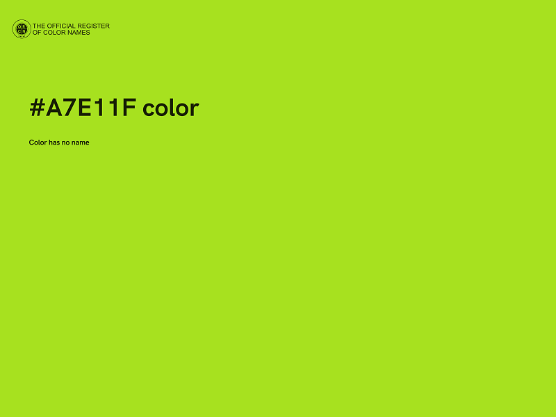 #A7E11F color image