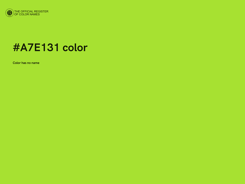 #A7E131 color image