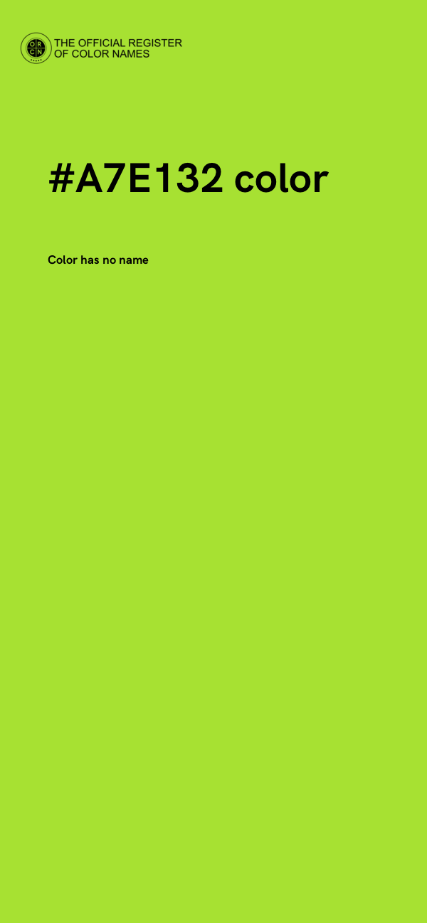 #A7E132 color image