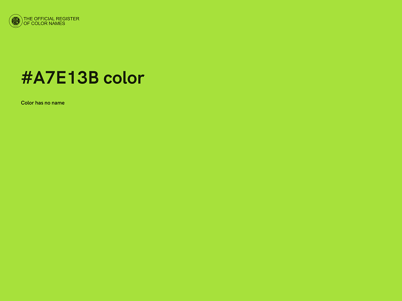 #A7E13B color image