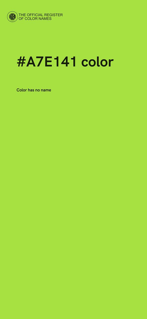 #A7E141 color image