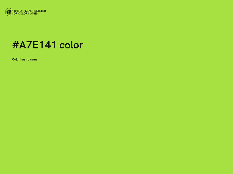 #A7E141 color image