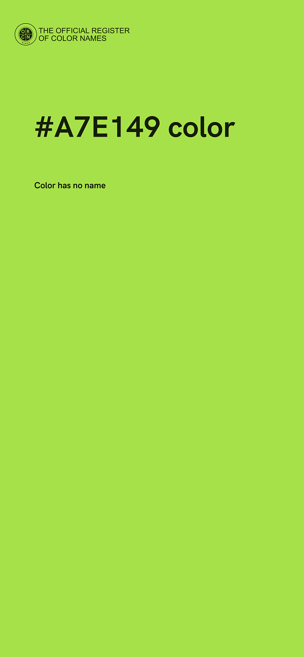 #A7E149 color image