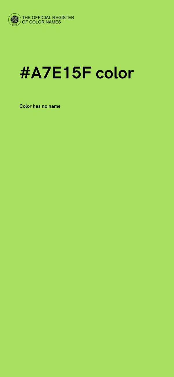 #A7E15F color image