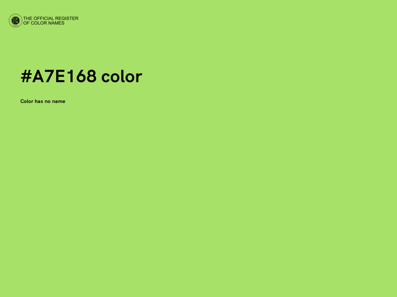#A7E168 color image