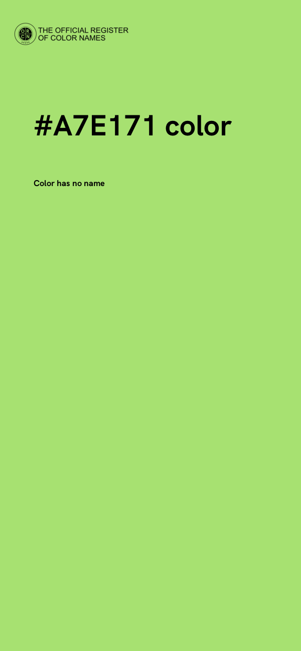 #A7E171 color image