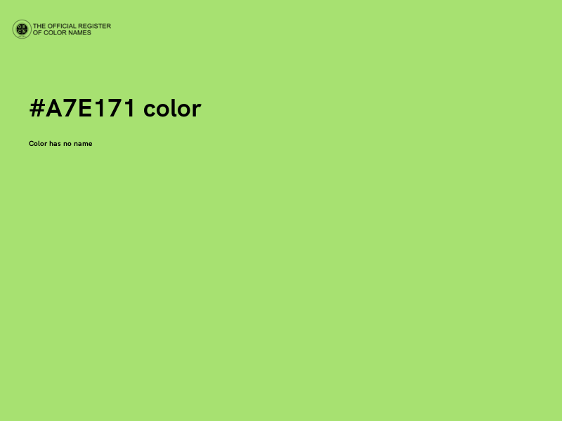 #A7E171 color image