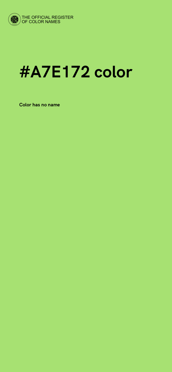 #A7E172 color image