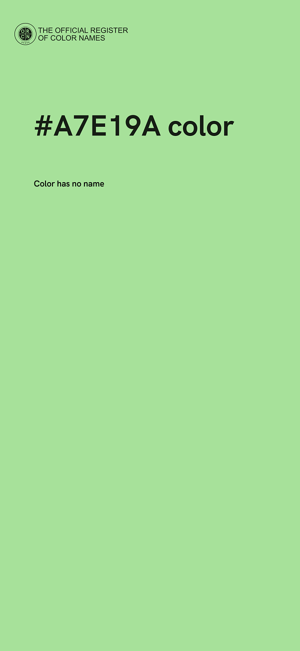 #A7E19A color image
