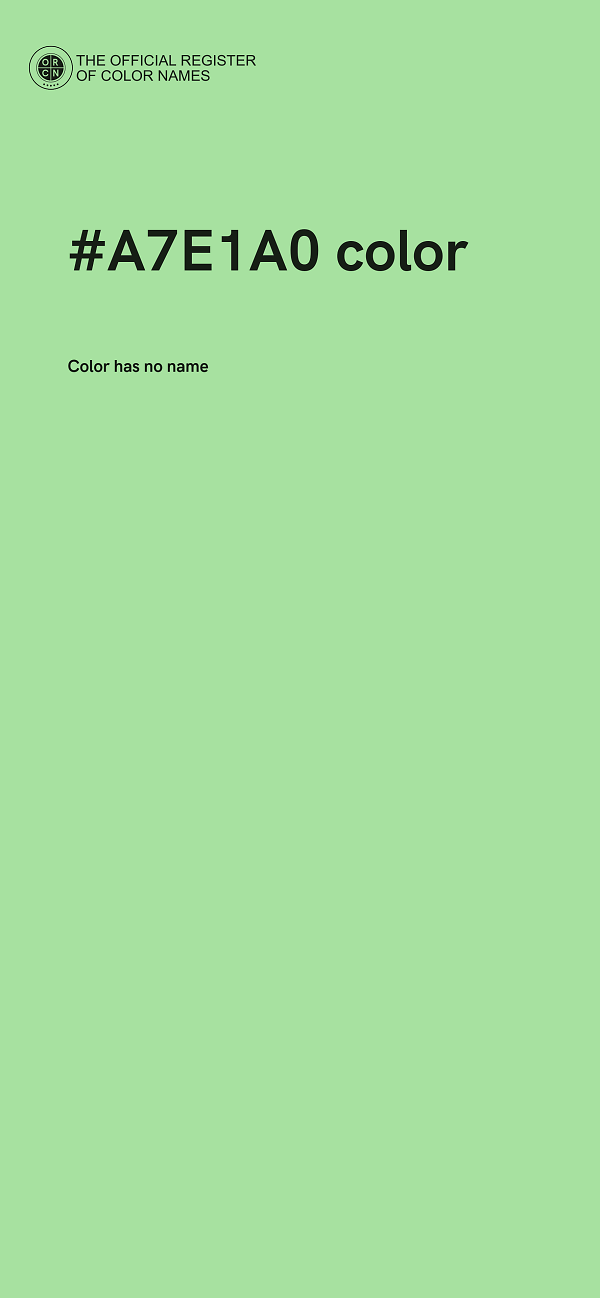 #A7E1A0 color image