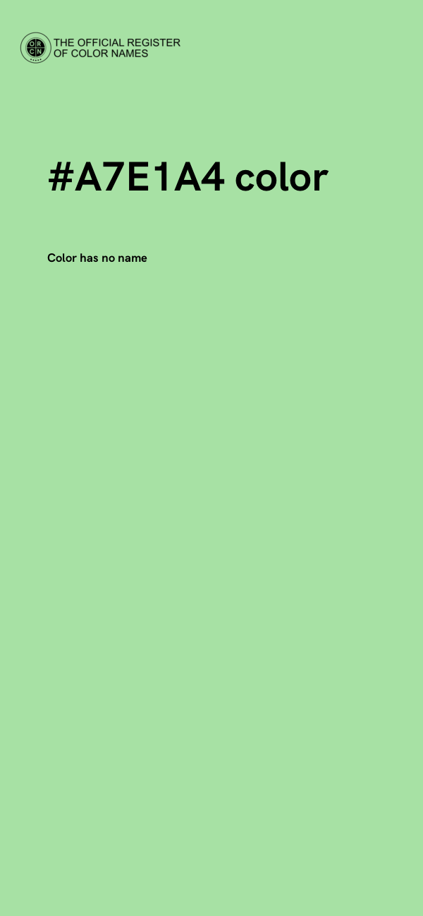 #A7E1A4 color image