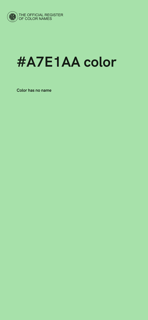 #A7E1AA color image