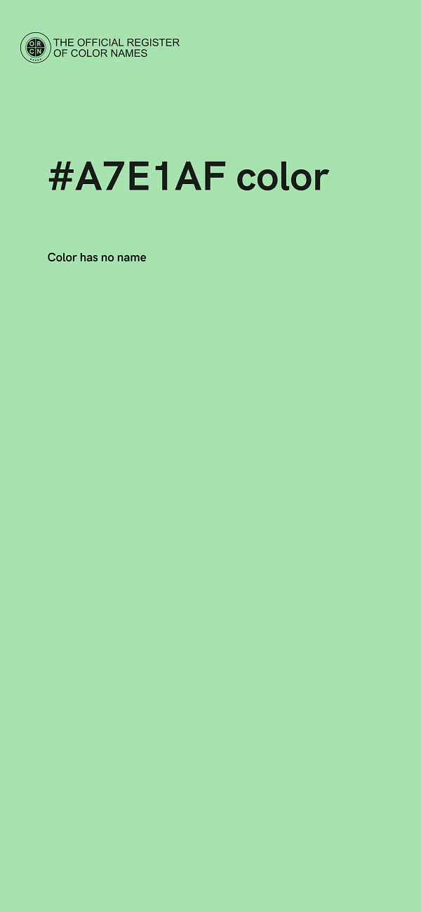 #A7E1AF color image