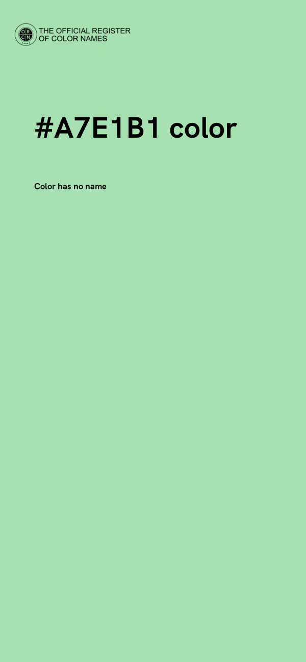#A7E1B1 color image