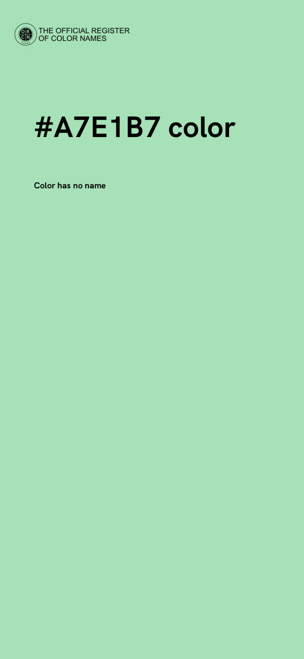 #A7E1B7 color image