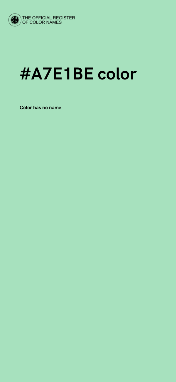 #A7E1BE color image