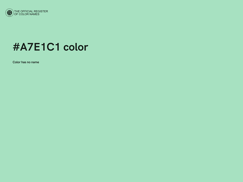 #A7E1C1 color image