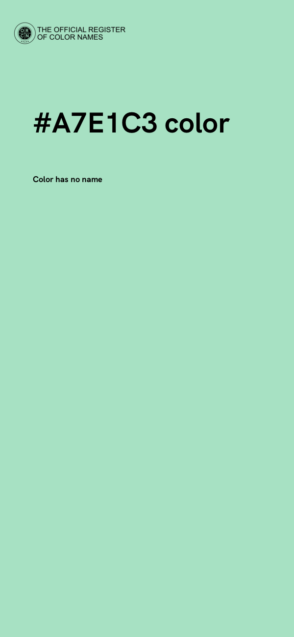 #A7E1C3 color image