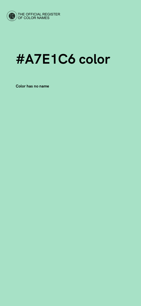 #A7E1C6 color image