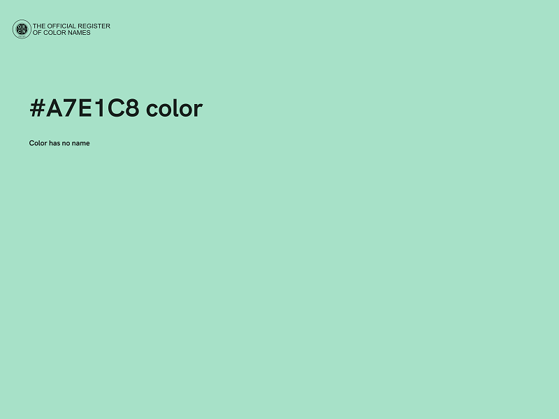 #A7E1C8 color image