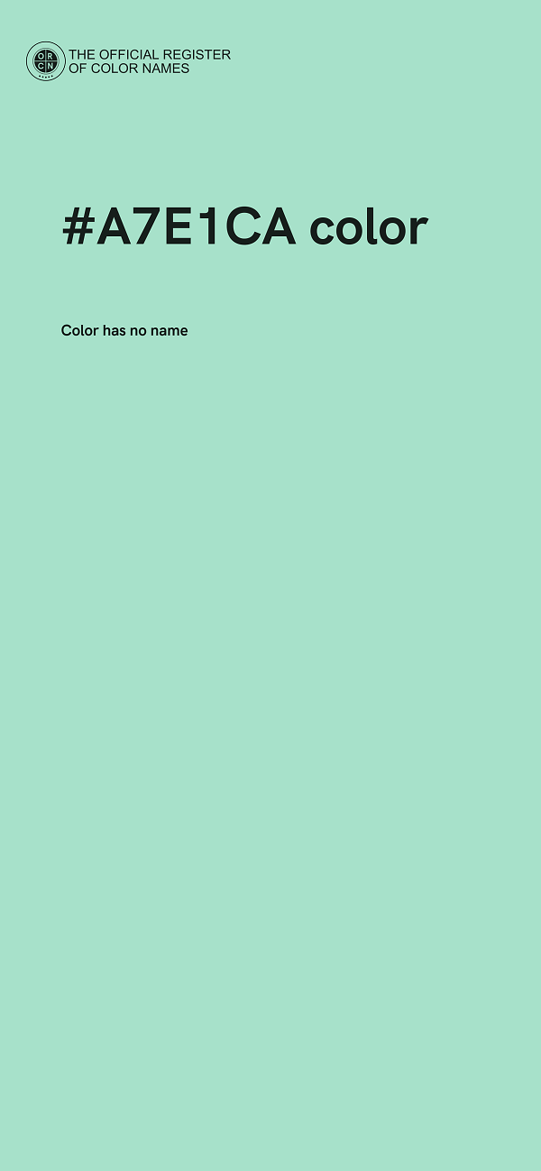 #A7E1CA color image